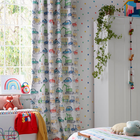 Traffic Jam 145Cm Ann Fabric Metre - Primary