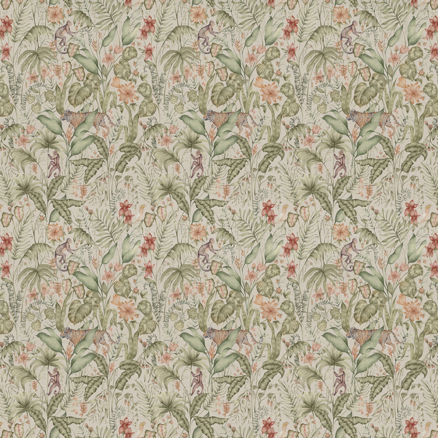 Tropical Utopia 140M Fabric Metre Green