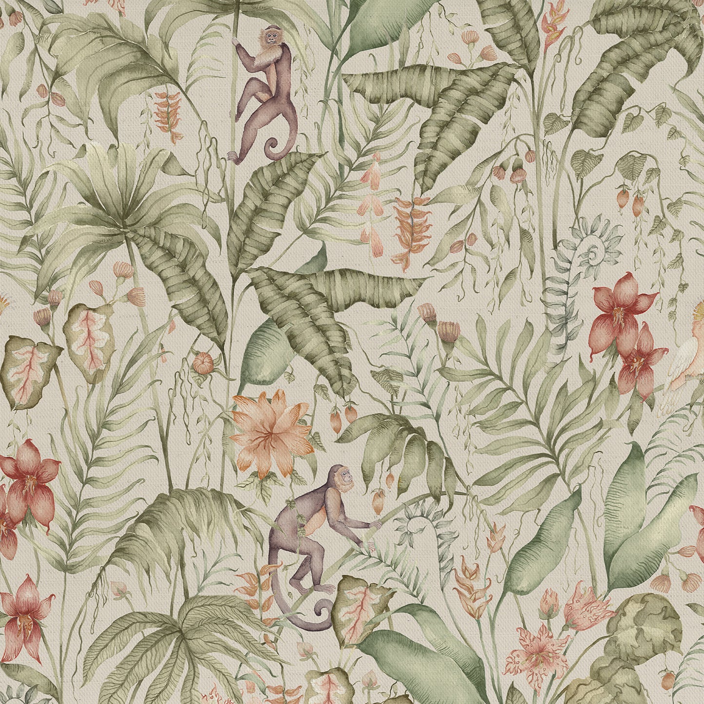 Tropical Utopia 140M Fabric Sample Green