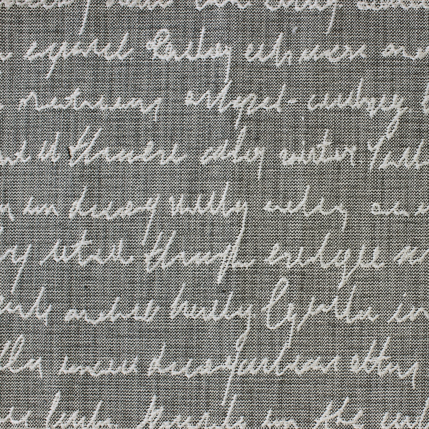 Typographera 142Cm Fabric Metre Charcoal