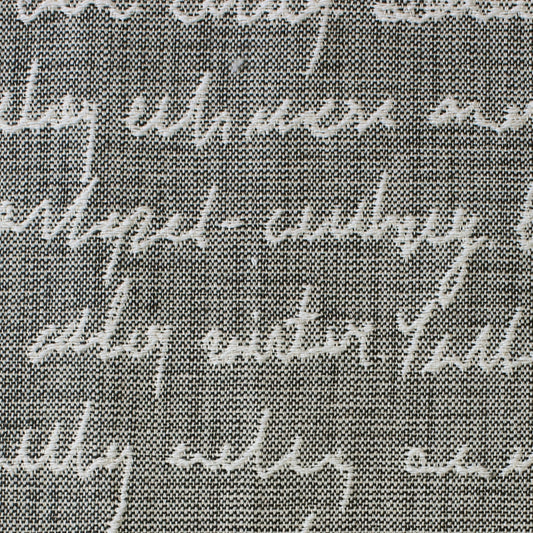 Typographera 142Cm Fabric Charcoal Sample