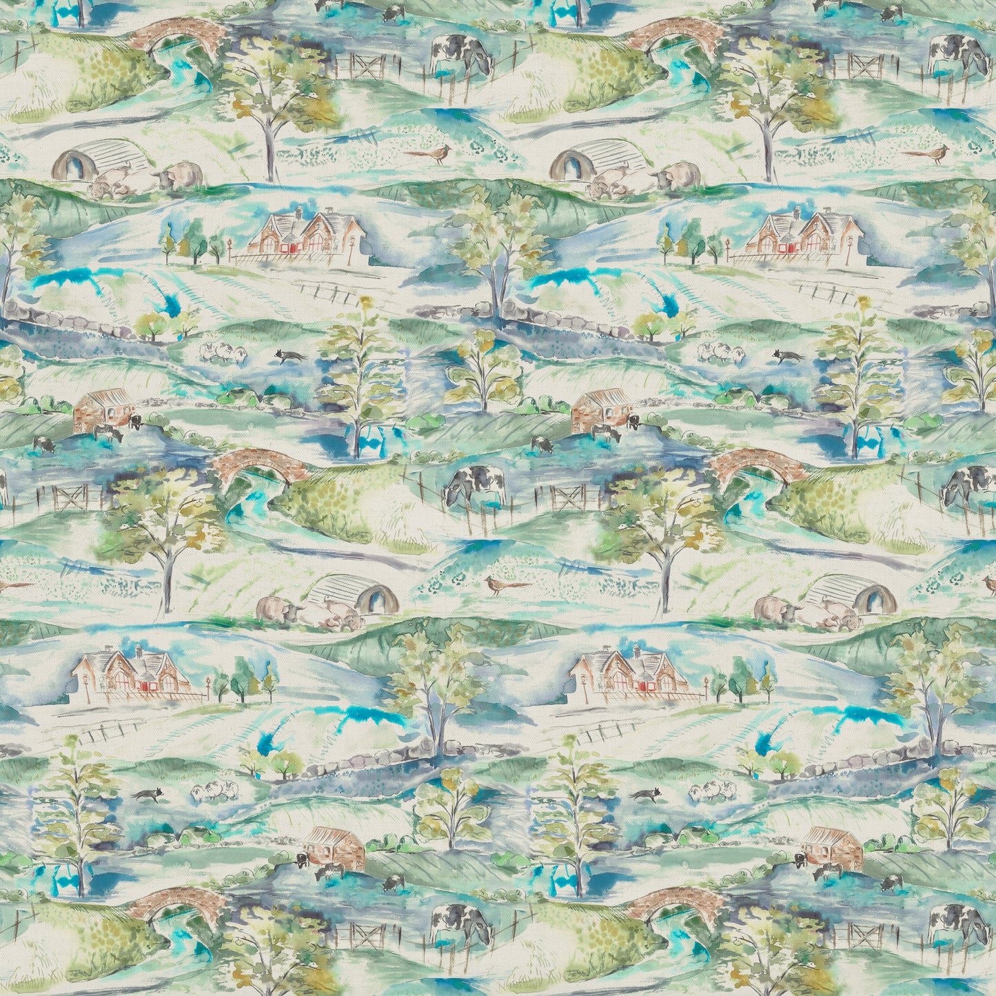 Ullswater 145Cm Fiona Fabric Metre - Multi