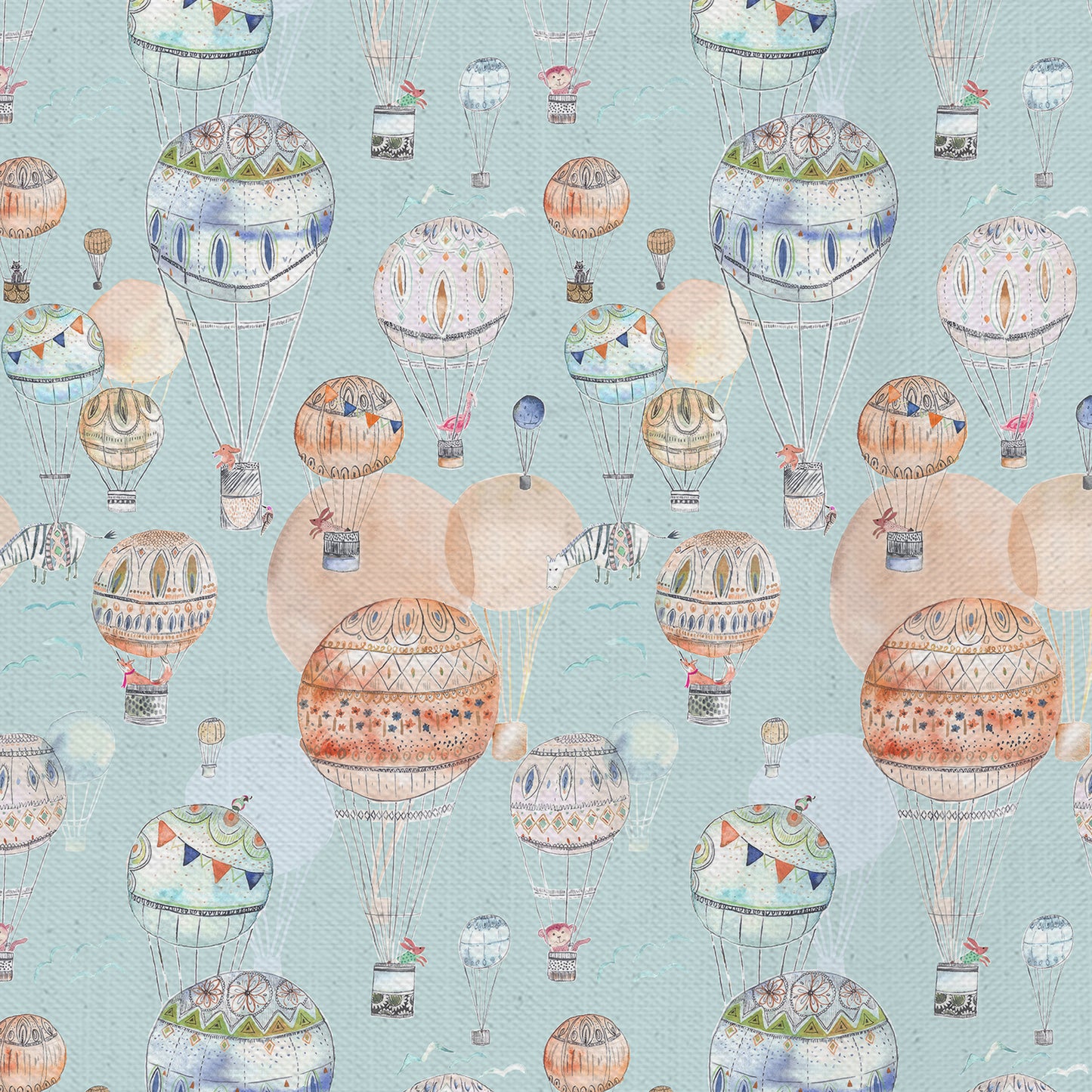 Up And Away 145Cm Ann Fabric Metre - Cloud