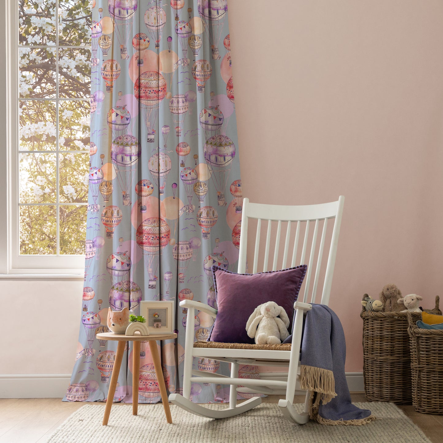 Up And Away 145Cm Ann Fabric - Lilac Sample