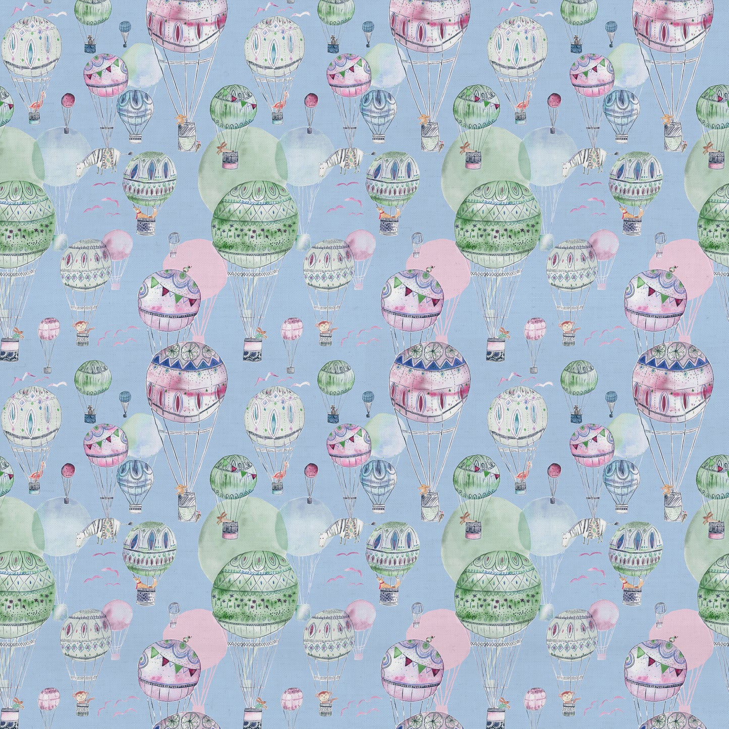 Up And Away 145Cm Ann Fabric Metre - Sky