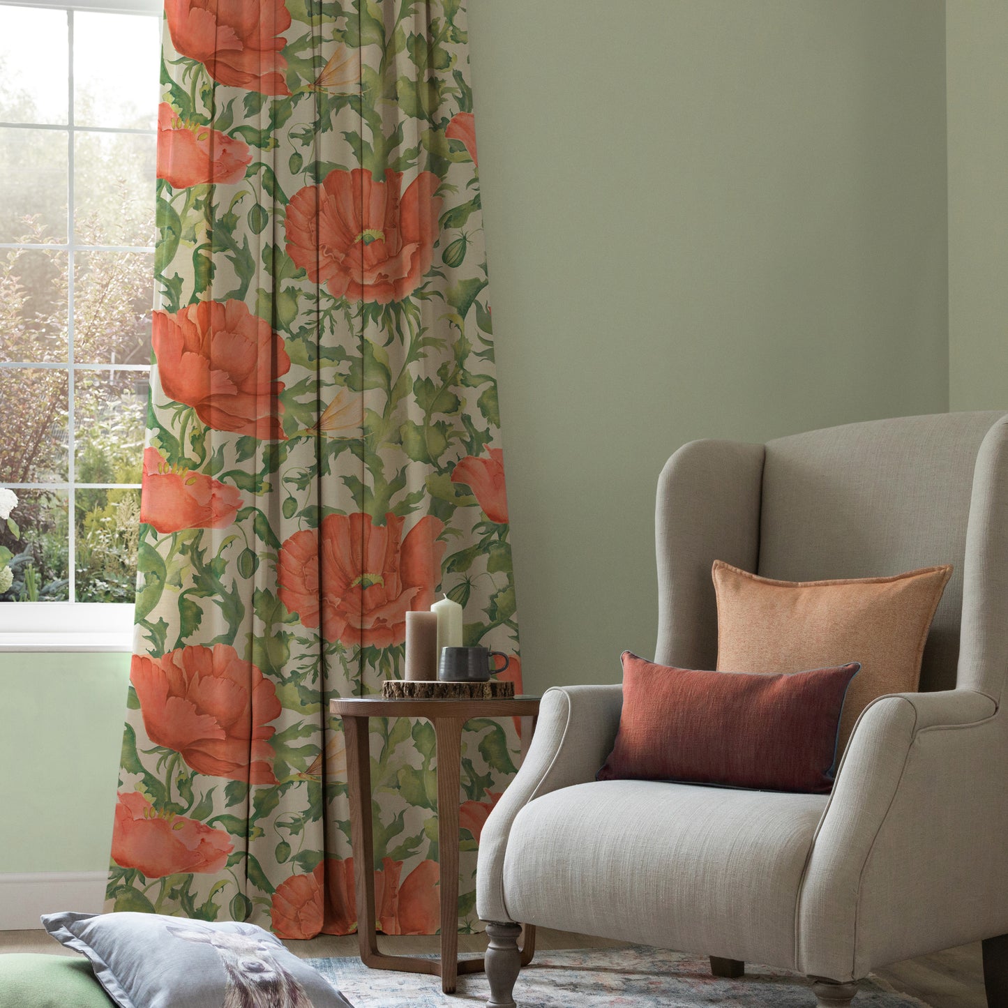 Valeria 140Cm Fabric Metre Scarlet