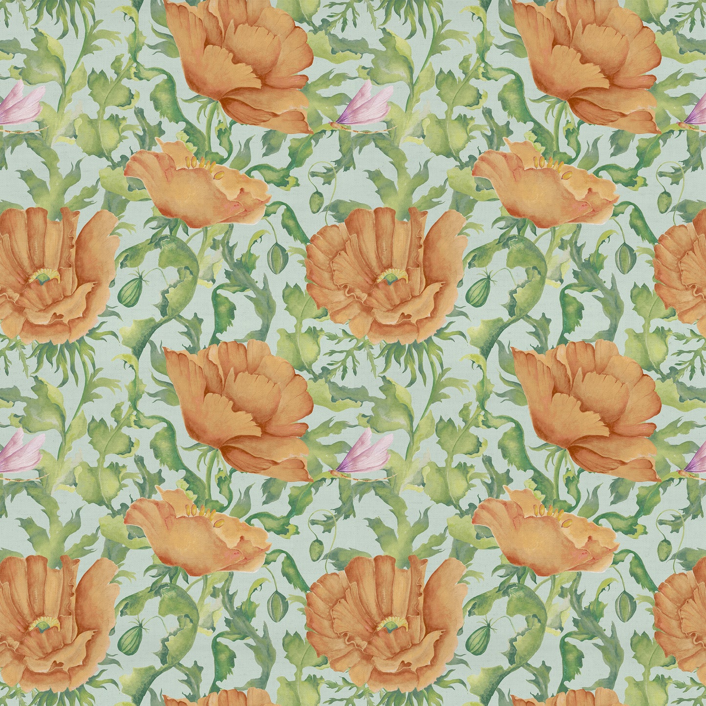 Valeria 140Cm Fabric Metre Tangerine