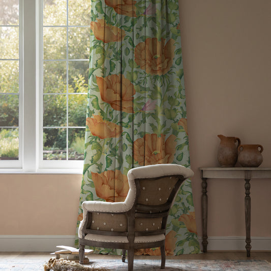 Valeria 140Cm Fabric Metre Tangerine