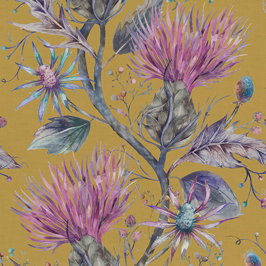 Varys 145Cm Fiona Fabric Metre - Citrine