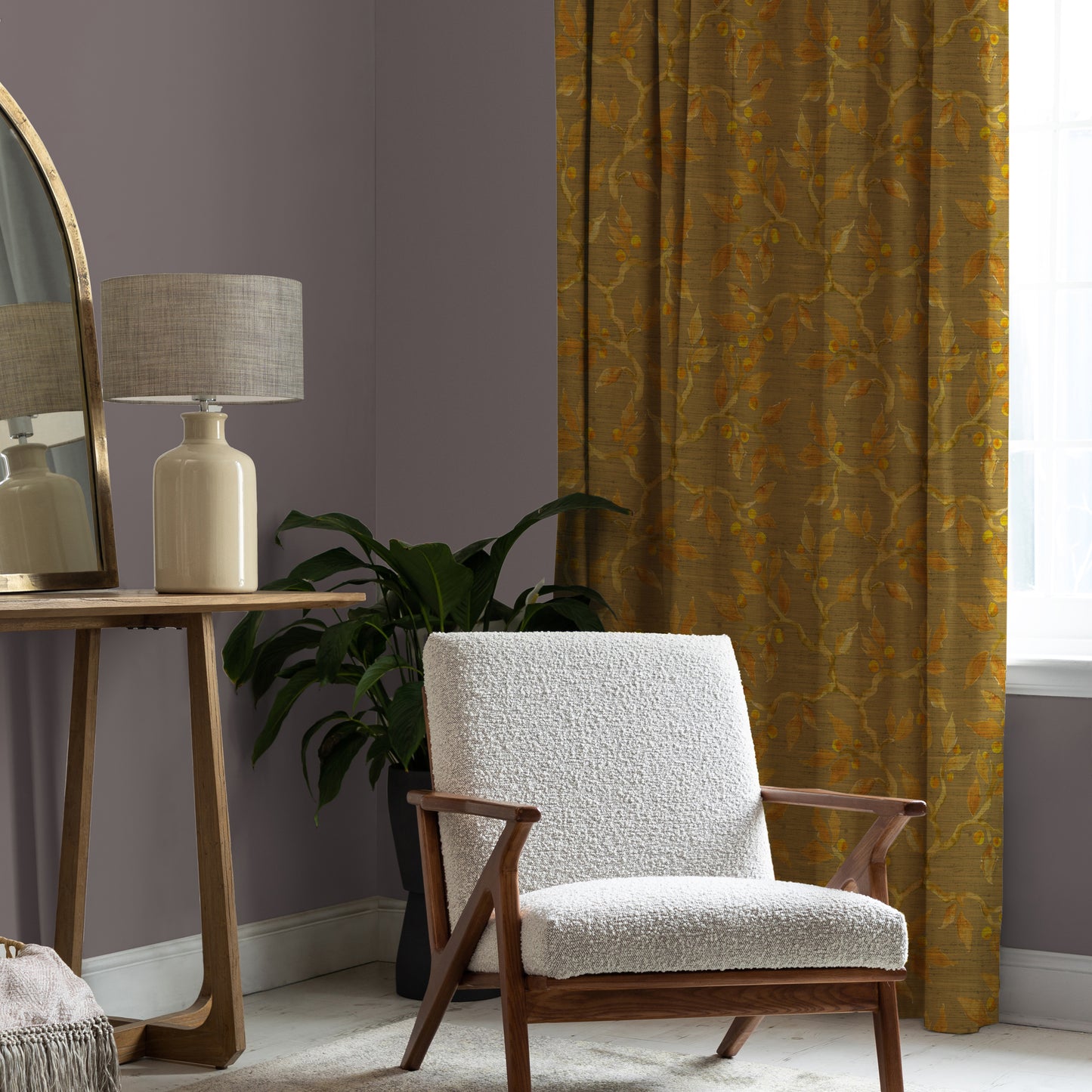 Vesper 138Cm Hamish Fabric - Gold Sample