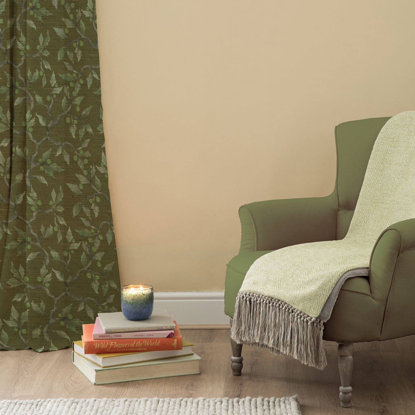 Vesper 138Cm Hamish Fabric - Olive Sample