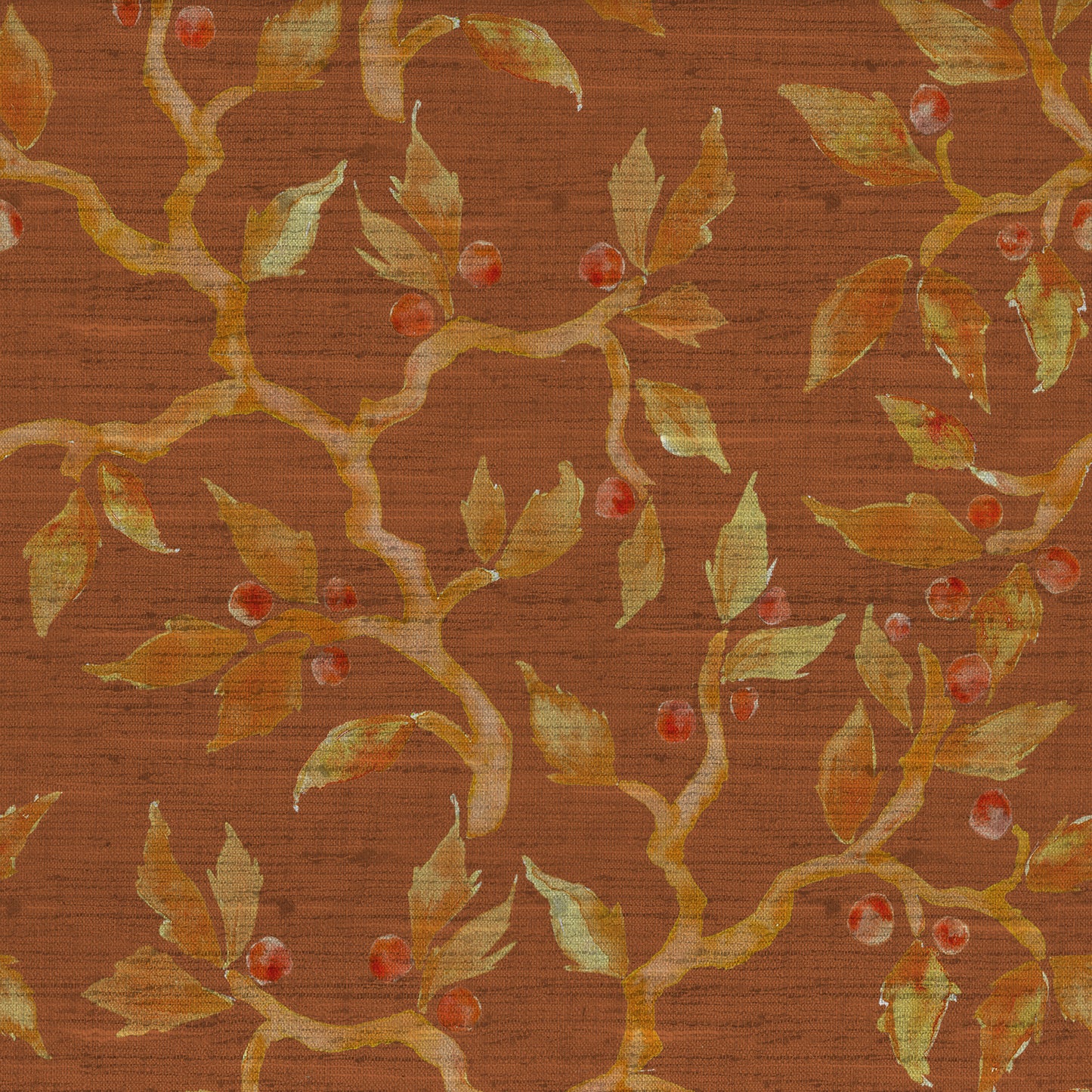 Vesper 138Cm Hamish Fabric Metre - Rust
