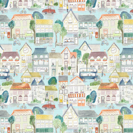 Village Streets 145Cm Ann Fabric Metre - Sunburst