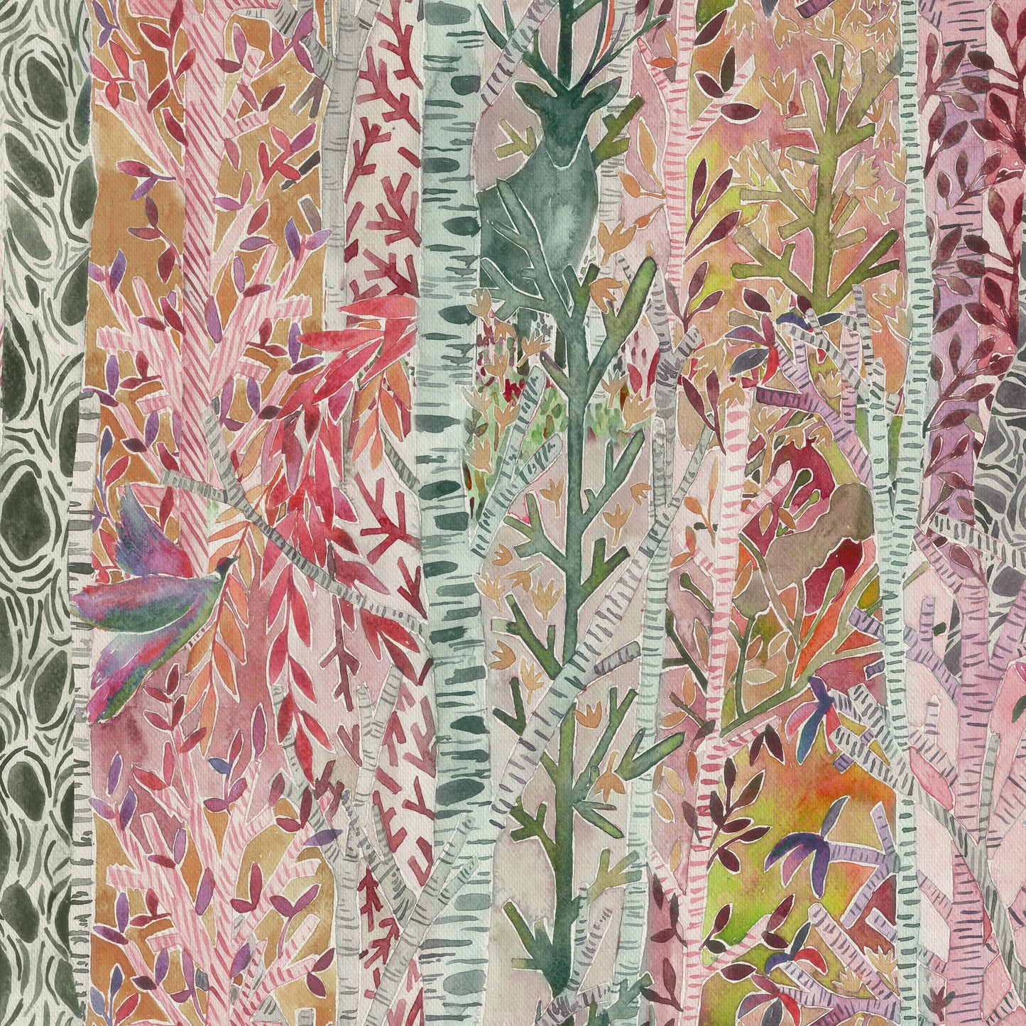 Whimsical Tale Fabric Sample - Blush