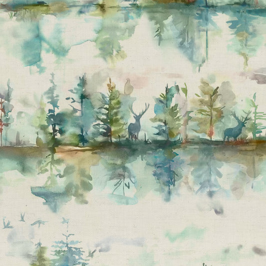 Wilderness 145Cm Fiona Fabric - Topaz Linen Sample