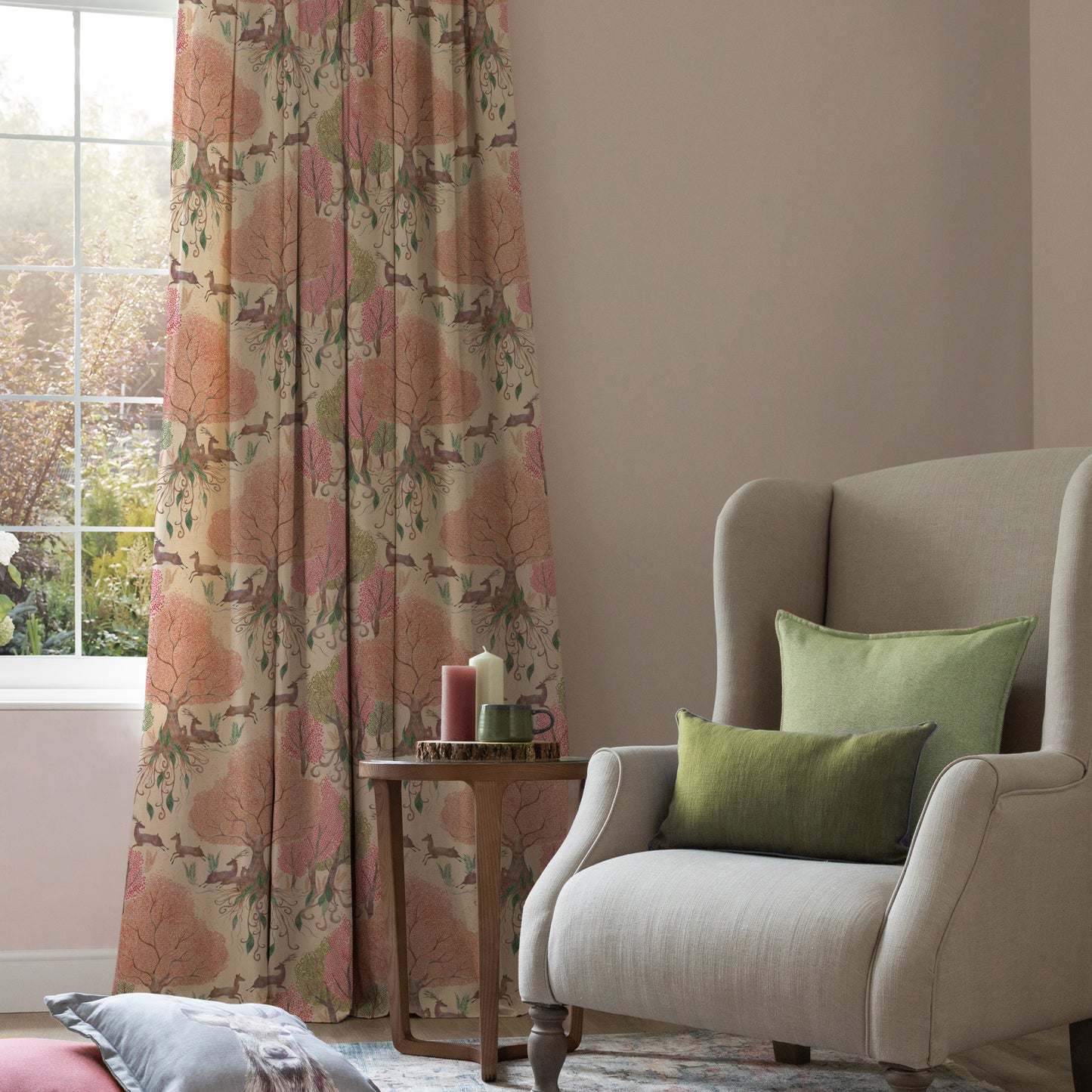 Willow Woods 140Cm Fabric Metre Blush