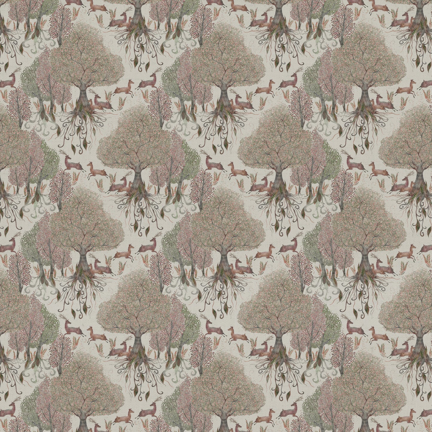 Willow Woods 140Cm Fabric Metre Stone