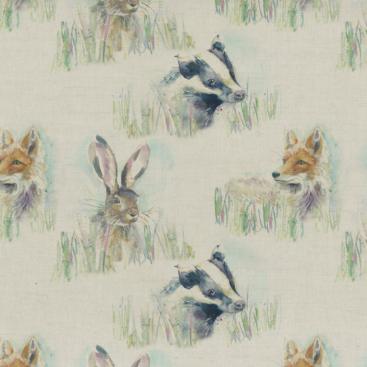 Wodland Friends 150Cm Oil Cloth Metre - Linen