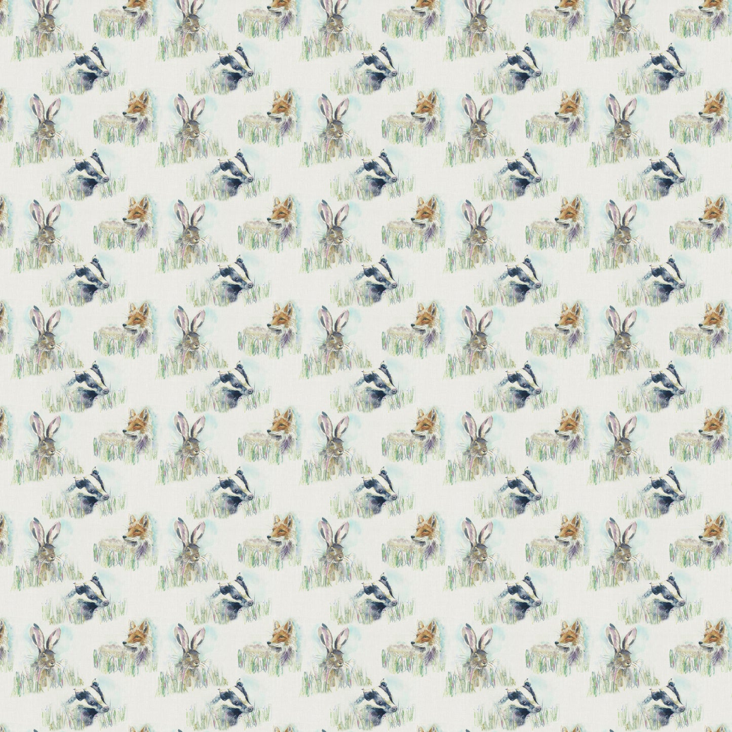 Wodland Friends 150Cm Oil Cloth Metre - Linen