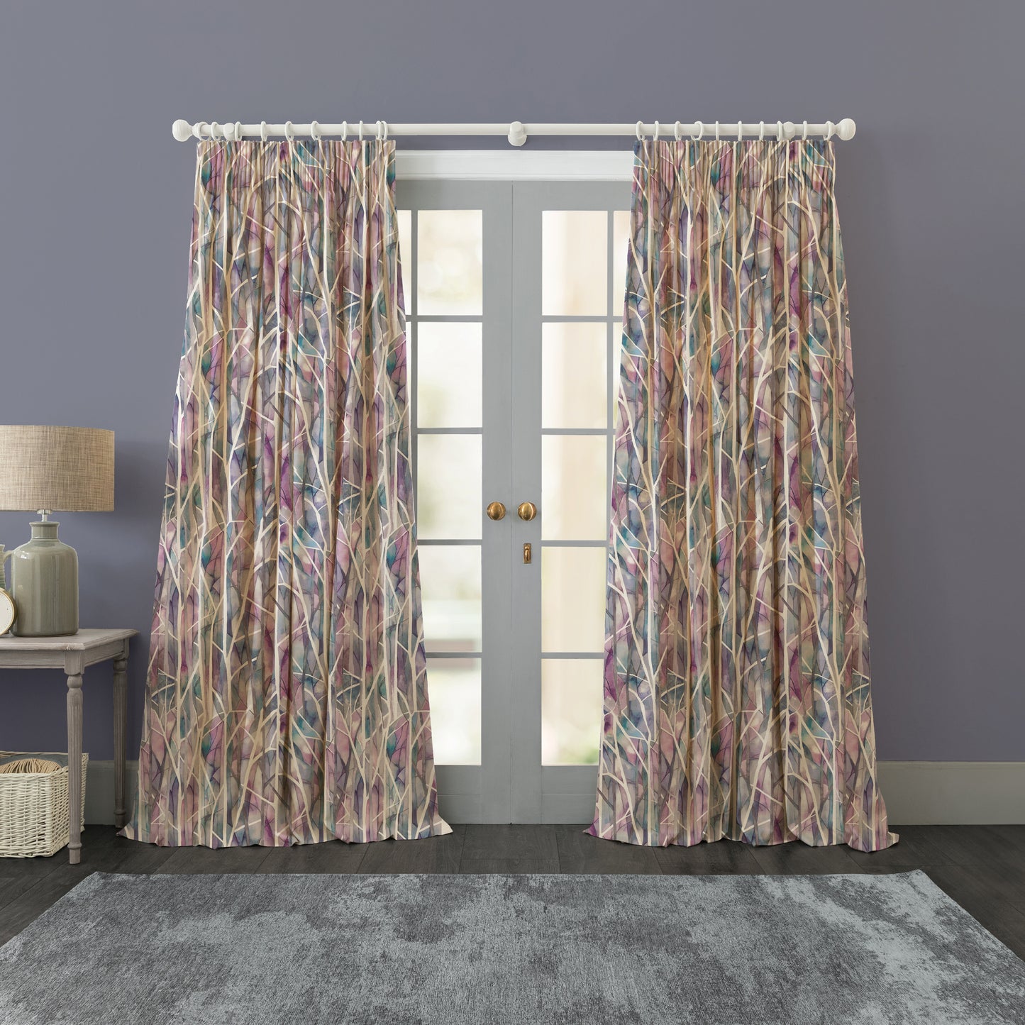 Woodbury 145Cm Fiona Fabric Metre - Loganberry