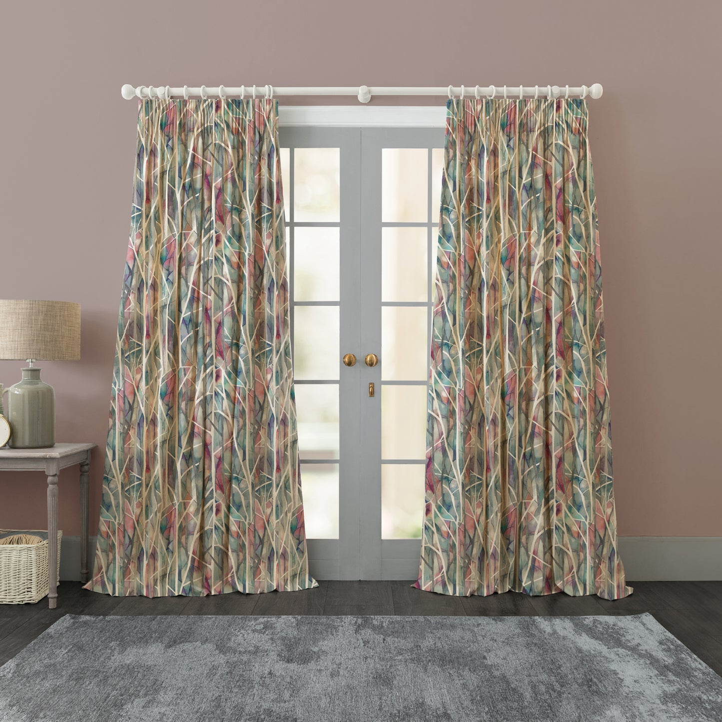 Woodbury 145Cm Fiona Fabric Metre - Pomegranate