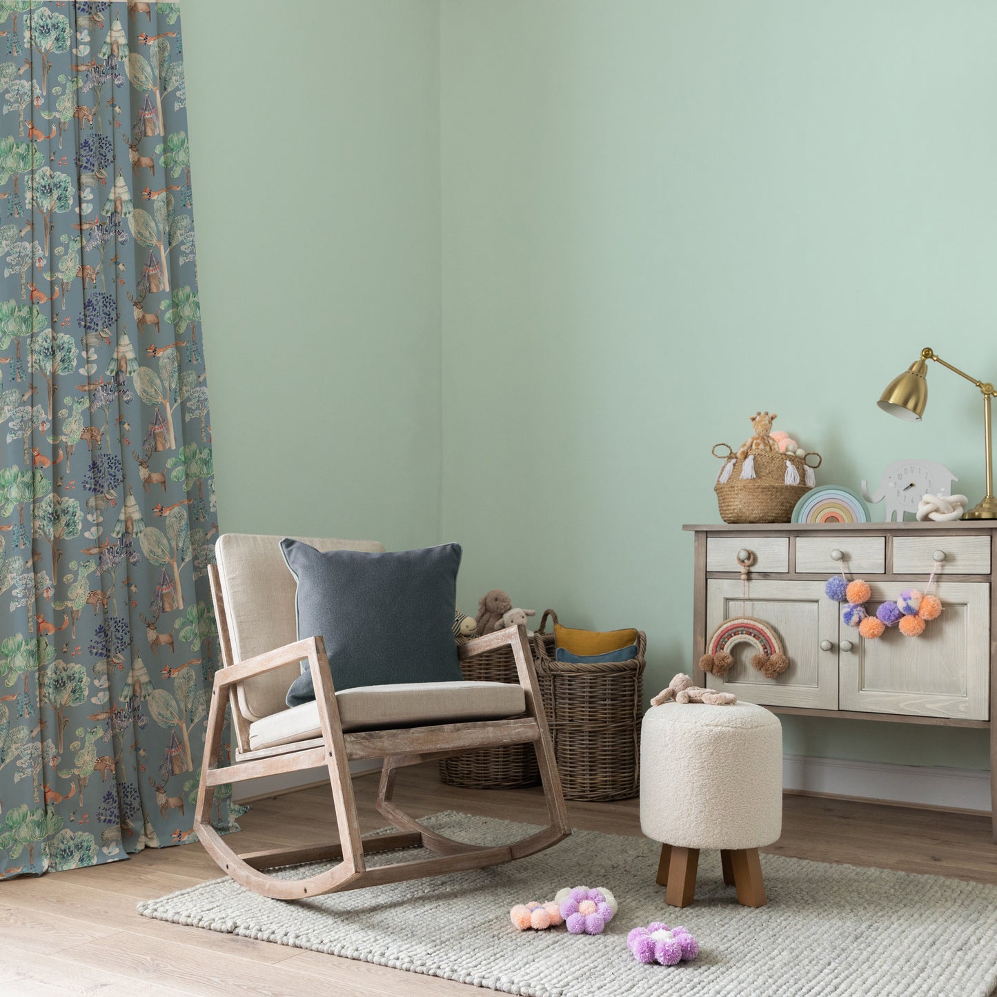 Woodland Adventures 145Cm Ann Fabric Metre - Denim