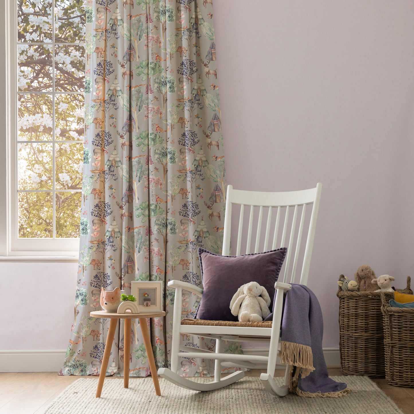 Woodland Adventures 145Cm Ann Fabric Metre - Lilac