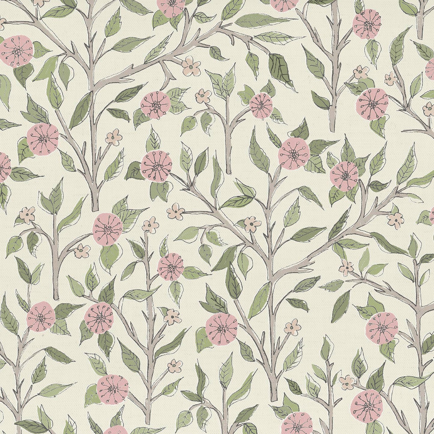 Yamuna 147Cm Helena Fabric - Blush Cream Sample