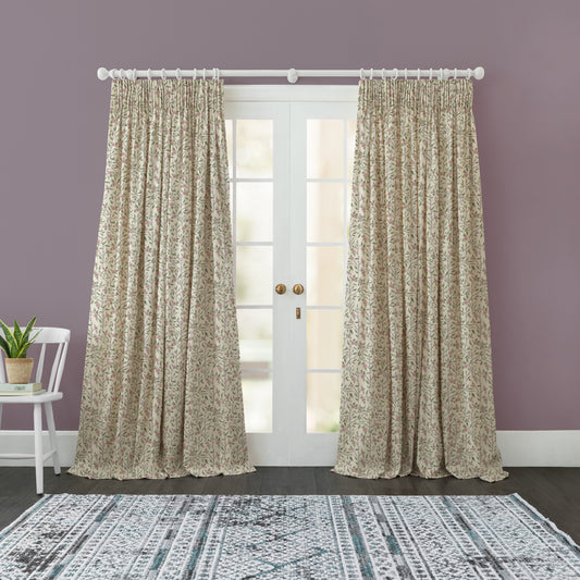 Yamuna 147Cm Helena Fabric - Blush Cream Sample
