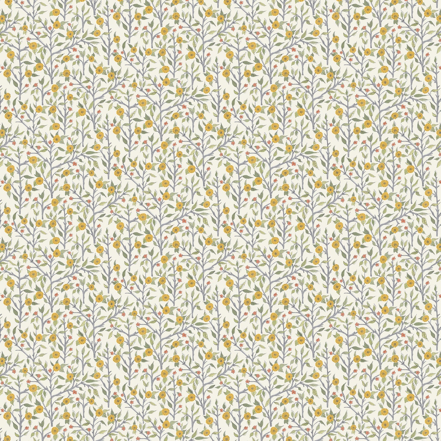Yamuna 147Cm Helena Fabric - Sunflower Cream Sample