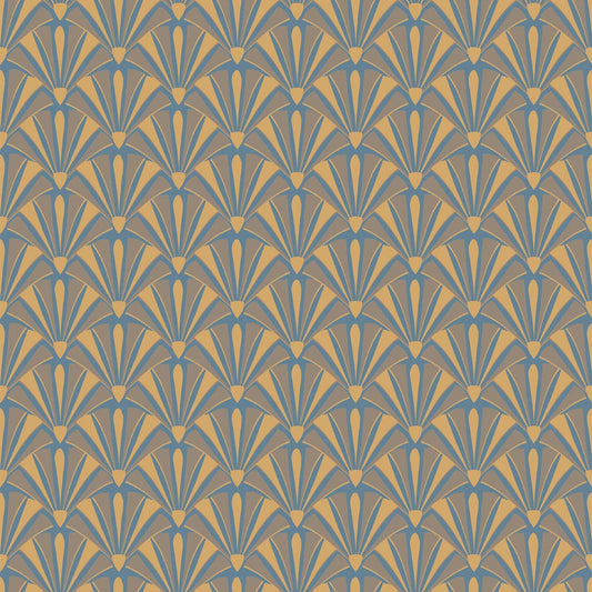 Elegant Brown Art Deco Wallpaper